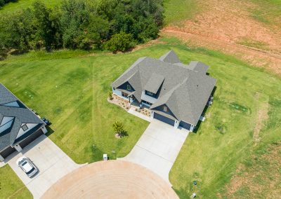 Exterior Drone 13790 Brook Xing Edmond, Oklahoma Shaw Homes, Rush Creek Sequoia Move In Ready Home, New Construction Deer Creek Schools (1)