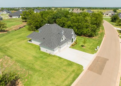 Exterior Drone 13790 Brook Xing Edmond, Oklahoma Shaw Homes, Rush Creek Sequoia Move In Ready Home, New Construction Deer Creek Schools (2)