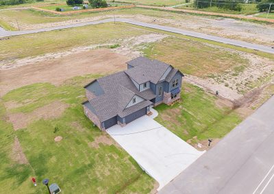 Exterior Drone 3454 E 155th St S Bixby, Oklahoma Shaw Homes, Bixby Meadows Haven P Move In Ready Home, New Construction