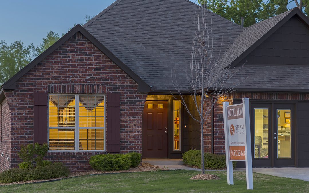 Exterior Twilight 1 Shaw New Homes Tulsa 13001 E. 43rd Street South Tulsa, Oklahoma