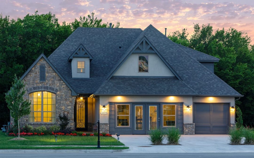 New Homes Tulsa Gallery Exteriors Exterior Twilight 1 12072 S. 68th E. Ave Redford In Bixby, Oklahoma